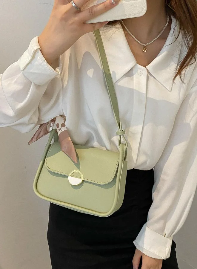 Take Two Neon Green Shoulder Bag