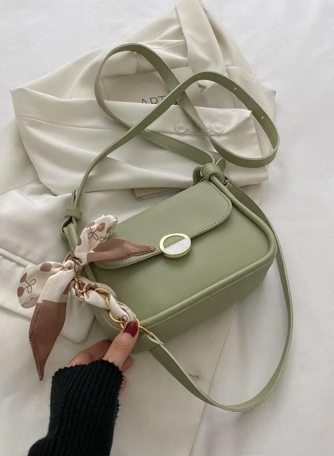 Take Two Neon Green Shoulder Bag