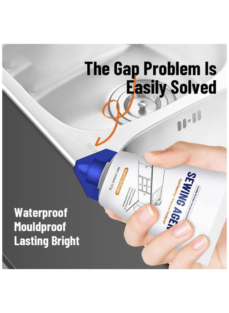 2pcs بلاط Grout الطلاء الأسمنت الكراك ملء Grout سيلر للدش بلاط أرضية بلاط وحل أكثر اكتمالا لملء الشقوق والثغرات في أسطح البلاط سهلة وآمنة للاستخدام الأبيض - Image 2