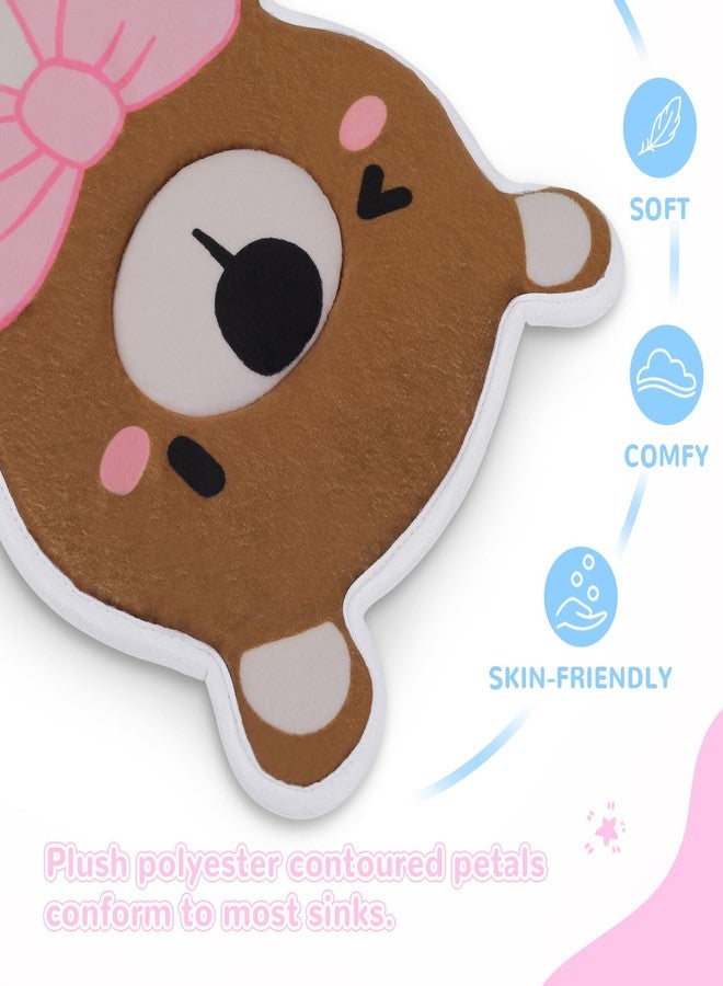 YooxArmor Baby Bath Pad - Original Washer-Safe Bear Seat for Newborns to Toddlers (0-6 Months+), Non-Slip Bathtub Mat, Essential Brown Bath Accessory - Image 2