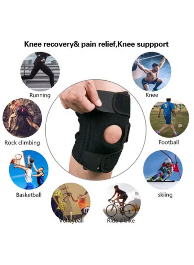 دعامة الركبة الاحترافية القابلة للتعديل - لدعم الجيم، الجري، وتخفيف آلام المفاصل - حماية عملية ومريحة للرجال والنساء - Image 2