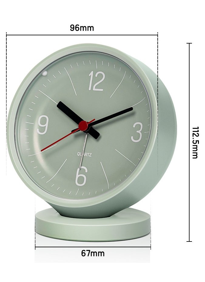 Deli Nusign NS886 Silent Analog Alarm Clock - Sleep Aid Night Light, Snooze & ±1s/day Accuracy, Green  - Image 3