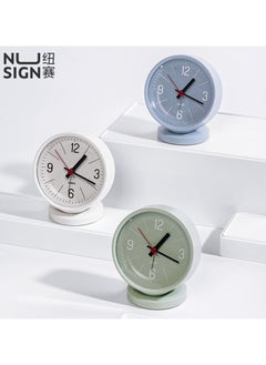 Deli Nusign NS886 Silent Analog Alarm Clock - Sleep Aid Night Light, Snooze & ±1s/day Accuracy, Green  - Image 2