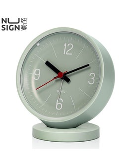 Deli Nusign NS886 Silent Analog Alarm Clock - Sleep Aid Night Light, Snooze & ±1s/day Accuracy, Green  - Image 1
