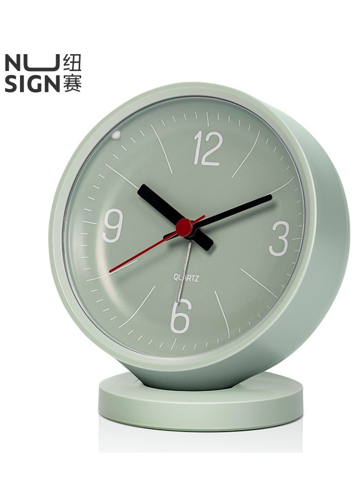 Deli Nusign NS886 Silent Analog Alarm Clock - Sleep Aid Night Light, Snooze & ±1s/day Accuracy, Green  - Image 1
