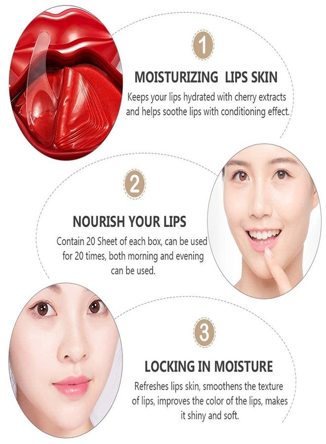 SWOPPLY 20Pcs Moisturizing/Plumping Lip Mask, Restores Moisture Mask for Dry Lips and Lines Overnight Care, Gel Treatment Masks(Pink) - Image 5