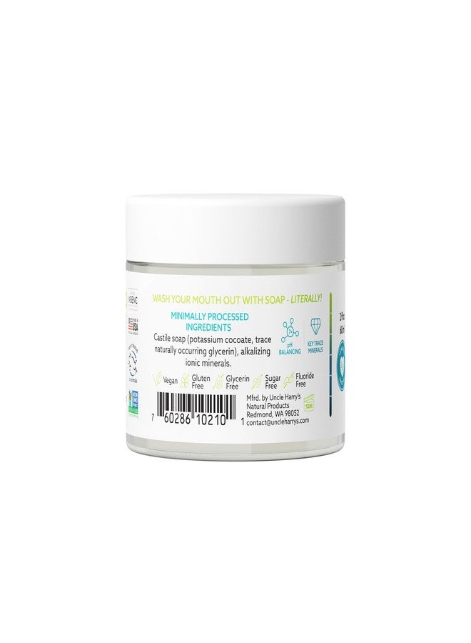 Uncle Harry's Non-Abrasive Unscented Brushing Soap Tooth Suds | Natural Remineralizing Toothpaste Freshens Breath & Promotes Enamel | Vegan Fluoride Free Toothpaste (2 oz) - Image 3