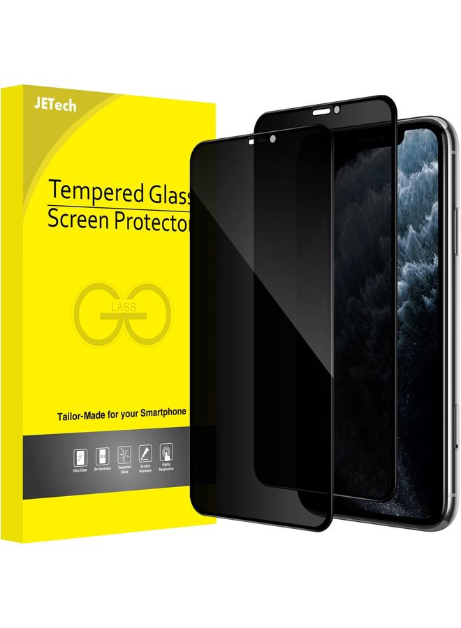 جي تيك واقي شاشة بتغطية كاملة للخصوصية لهاتف آيفون 11 برو ماكس إكس إس ماكس مقاس 6.5 بوصة، غشاء زجاجي مقوى مضاد للتجسس من الحافة إلى الحافة، جراب صديق للبيئة، عبوتان - Image 1