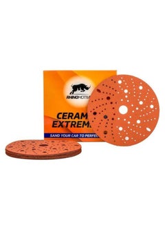 RHINOMOTIVE CERAMIC EXTREME+ Abrasive Discs 150MM MULTIHOLE Grit 120 50Pcs  - Image 4