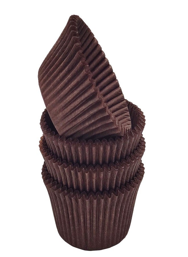 Mombake Premium Coffee Greaseproof Cupcake Liners Muffin Paper Baking Cups Standard Size, 100-Count - Image 2
