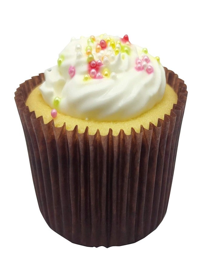 Mombake Premium Coffee Greaseproof Cupcake Liners Muffin Paper Baking Cups Standard Size, 100-Count - Image 4
