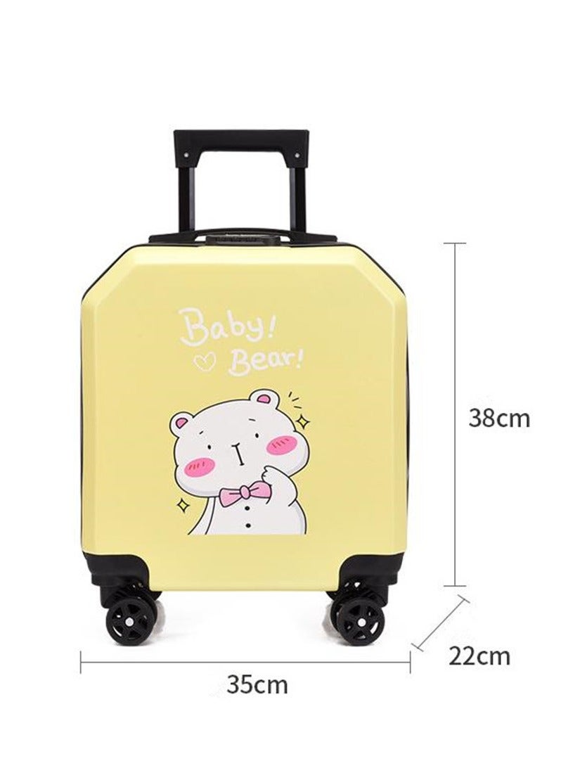 Golden Travel Kid's Luggage 18inch Carry on Hard Side Upright Cartoon Wheeled Suitcases - Image 2