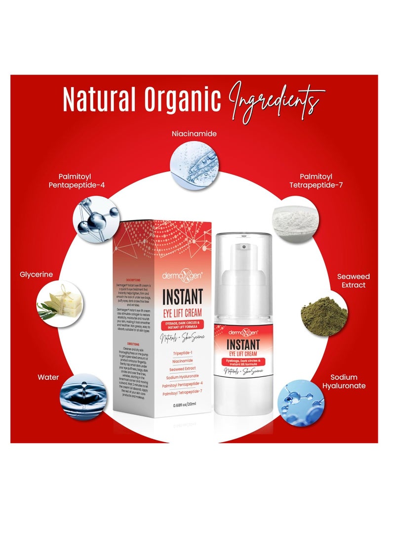 dermaxgen - Rapid Reduction Eye Cream - Eye Cream Anti Aging Treatment for Dark Circles - Instant Under Eye Cream - Advanced Peptide Skin Tightening Formula - Instantly Removes Puffiness Wrinkles 20ml - Image 1