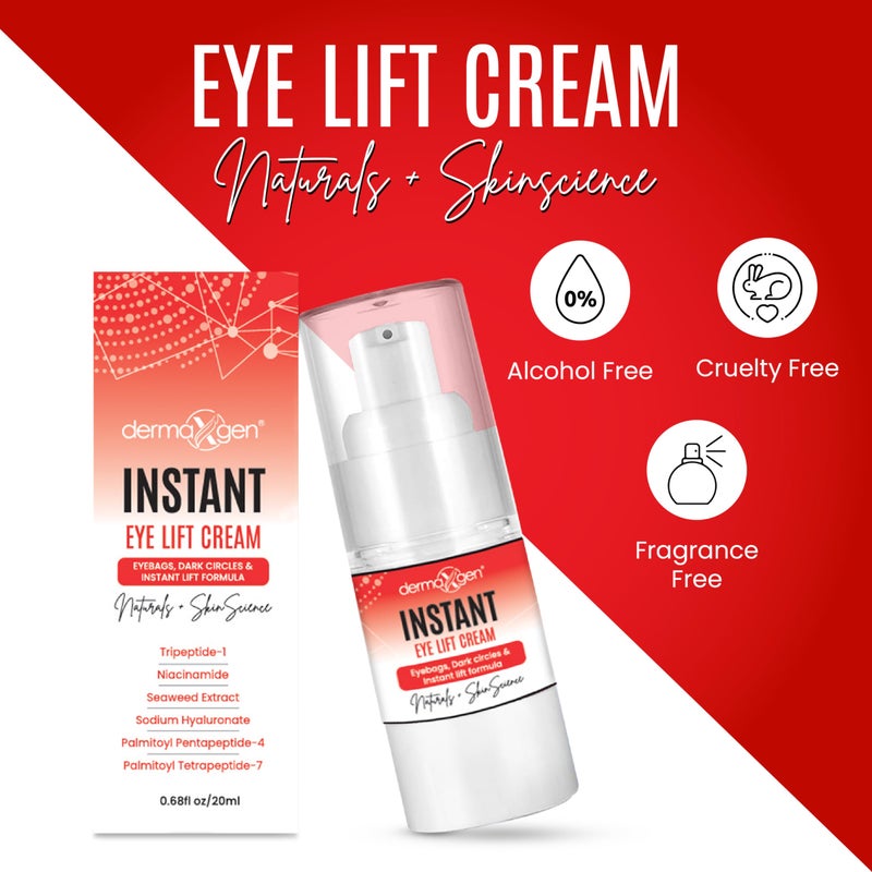 dermaxgen Rapid Reduction Eye Cream - Anti Aging Cream Treatment for Dark Circles - Instant Under Eye Moisturizer - Advanced Peptide Skin Tightening Formula - Instantly Removes Puffiness Wrinkles 20ml - Image 4