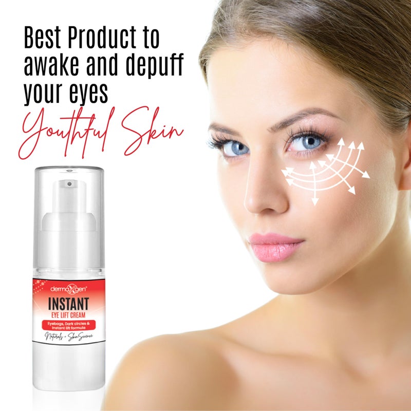 dermaxgen Rapid Reduction Eye Cream - Anti Aging Cream Treatment for Dark Circles - Instant Under Eye Moisturizer - Advanced Peptide Skin Tightening Formula - Instantly Removes Puffiness Wrinkles 20ml - Image 2