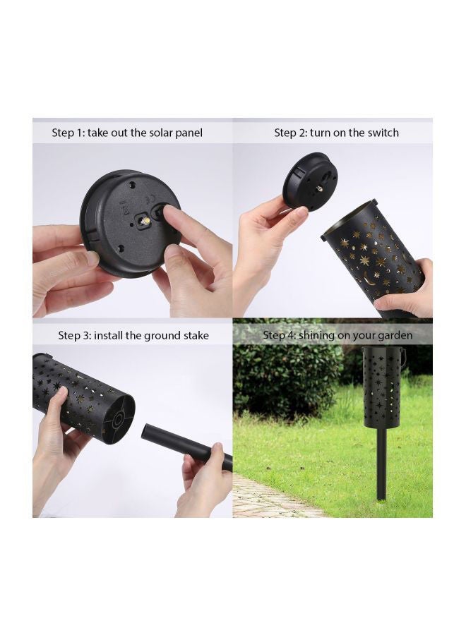 NIBEMINENT 6-Piece Solar Garden Light Yellow 25.5x16.5x20centimeter - Image 4