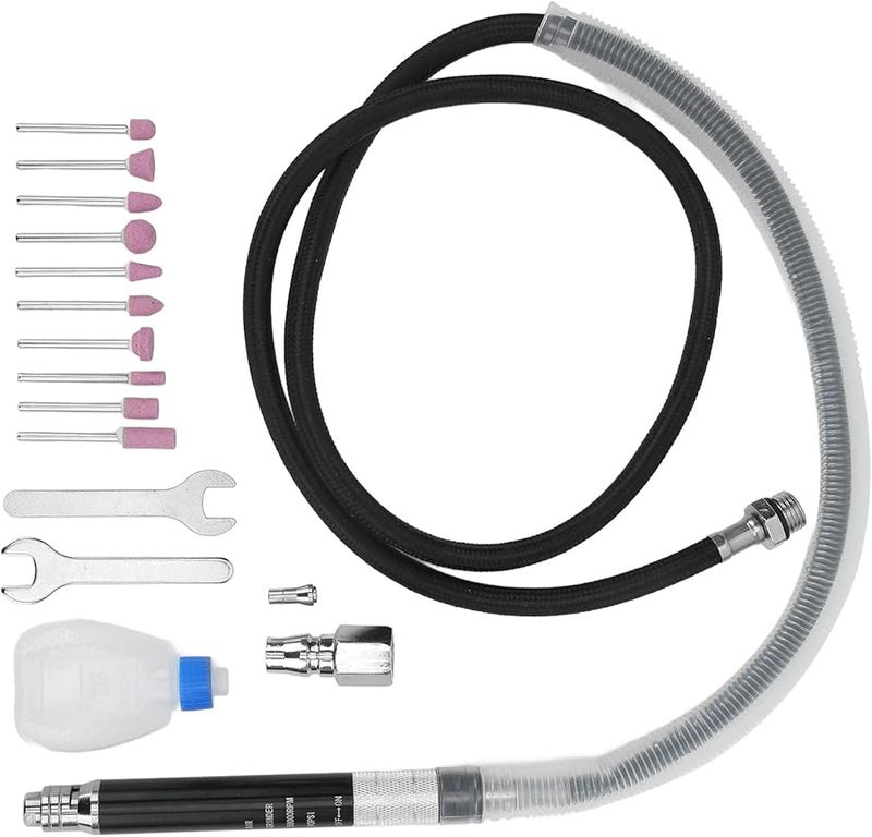 مجموعة مطحنة قلم هوائية عالية السرعة من سبائك الزنك 1 8 بوصة للطحن المعدني - Image 5