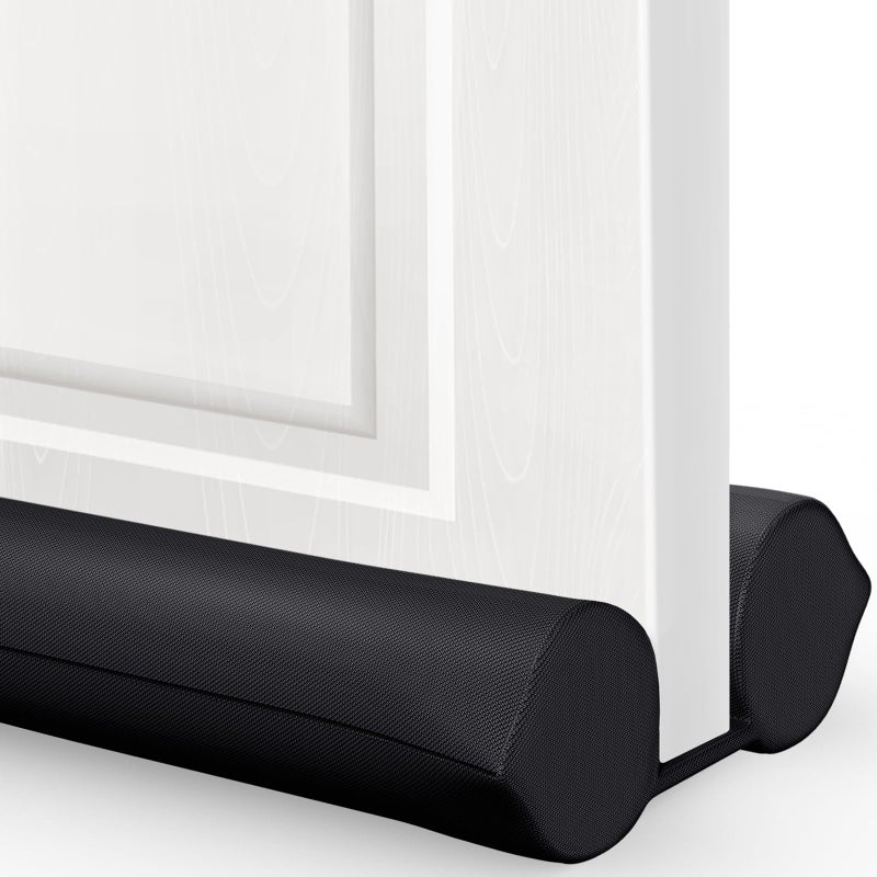 Comfyanno Under Door Draft Stopper Bottom Door Gap Filler Seal Fits 26 to 32 Door Block Cold Air Noise Sound Wind Bugs Easy to Install Double Side Block No Adhesive Black - Image 2