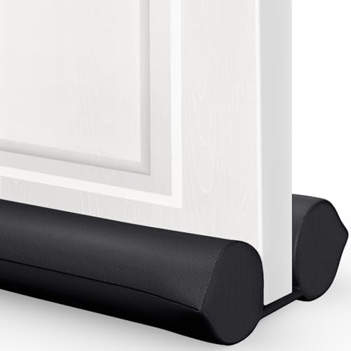 Comfyanno Under Door Draft Stopper Bottom Door Gap Filler Seal Fits 26 to 32 Door Block Cold Air Noise Sound Wind Bugs Easy to Install Double Side Block No Adhesive Black - Image 1