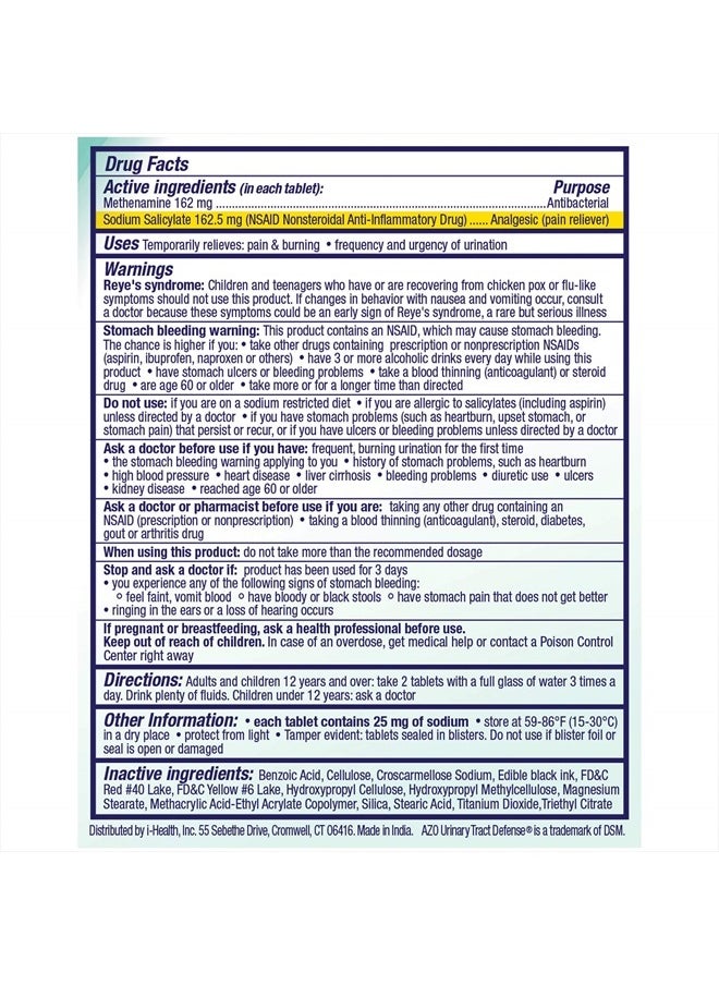 AZO Urinary Tract Defense Antibacterial Protection, Helps Control a UTI Until You Can See a Doctor, No. 1 Most Trusted Urinary Health Brand, 24 Count (Pack of 1)  - Image 2