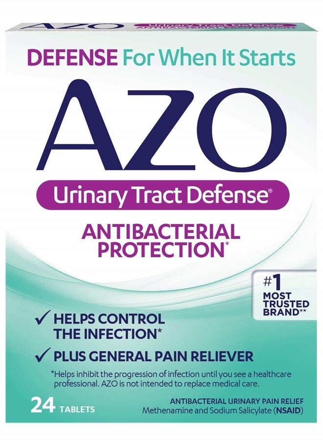 AZO Urinary Tract Defense Antibacterial Protection, Helps Control a UTI Until You Can See a Doctor, No. 1 Most Trusted Urinary Health Brand, 24 Count (Pack of 1) - Image 2