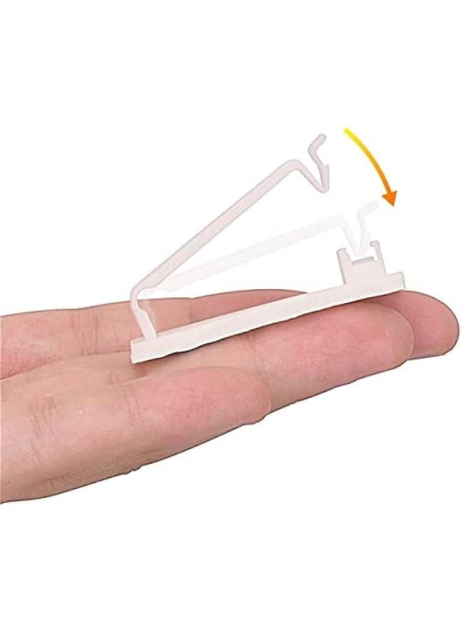 HOOKOR 50PCS Cable Clips, Self Adhesive Cable Management Clips, Cord Organizer Wire Clips Cord Holder for Appliances PC Wall Ethernet Cable Under Desk Nightstand Home Office Car (White)  - Image 2