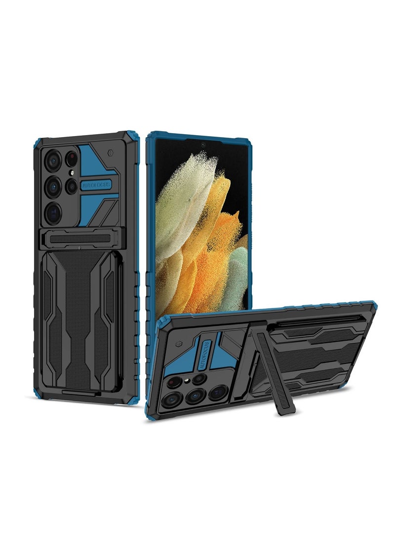 RICOONLINE Shockproof Protective Cases Cover Compatible for Samsung Galaxy S22Ultra Blue - Image 1