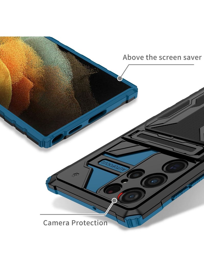 RICOONLINE Shockproof Protective Cases Cover Compatible for Samsung Galaxy S22Ultra Blue - Image 4
