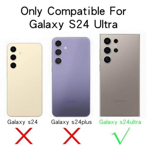 Cavdycidy Compatible with Samsung Galaxy S24 Ultra Bling Clear Case for Women,Glitter Phone Case with Sparkle Rhinestone Diamond Camera Protection，Airbag Anti-Fall Crystal Hard Cover for Girl - Image 2
