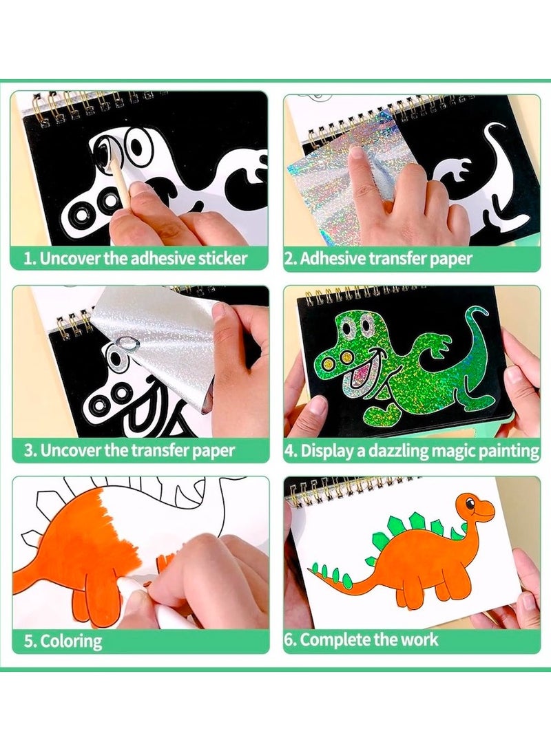 Foil Fun Art Craft For Kids-Dinosaur, No Mess Art for Kids, Portable Craft Kits & Supplies, DIY Creative Activity,Gifts for Boys & Girls Ages 3+ - Image 4