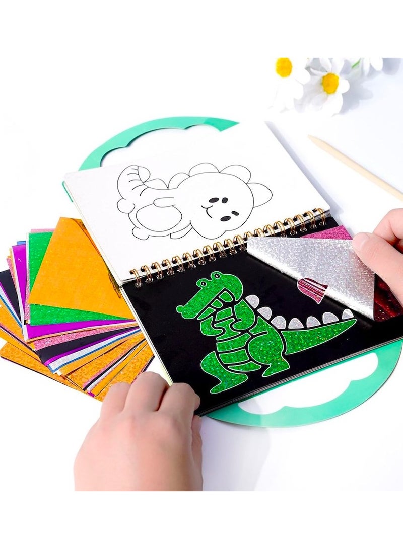 Foil Fun Art Craft For Kids-Dinosaur, No Mess Art for Kids, Portable Craft Kits & Supplies, DIY Creative Activity,Gifts for Boys & Girls Ages 3+ - Image 5