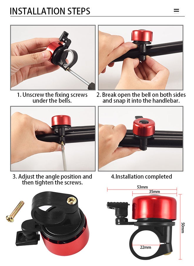 Generic Bike Bell Bicycle Bell Crisp Sound  - Image 4