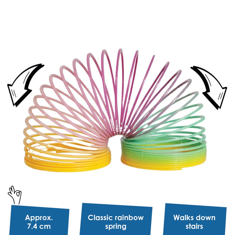 alldoro Flexi Rainbow Spring Toy | Ø7.4cm | Flexible Plastic | Walks Down Stairs | Fidget Toy for Kids Age 3+ Party Favor - Image 2