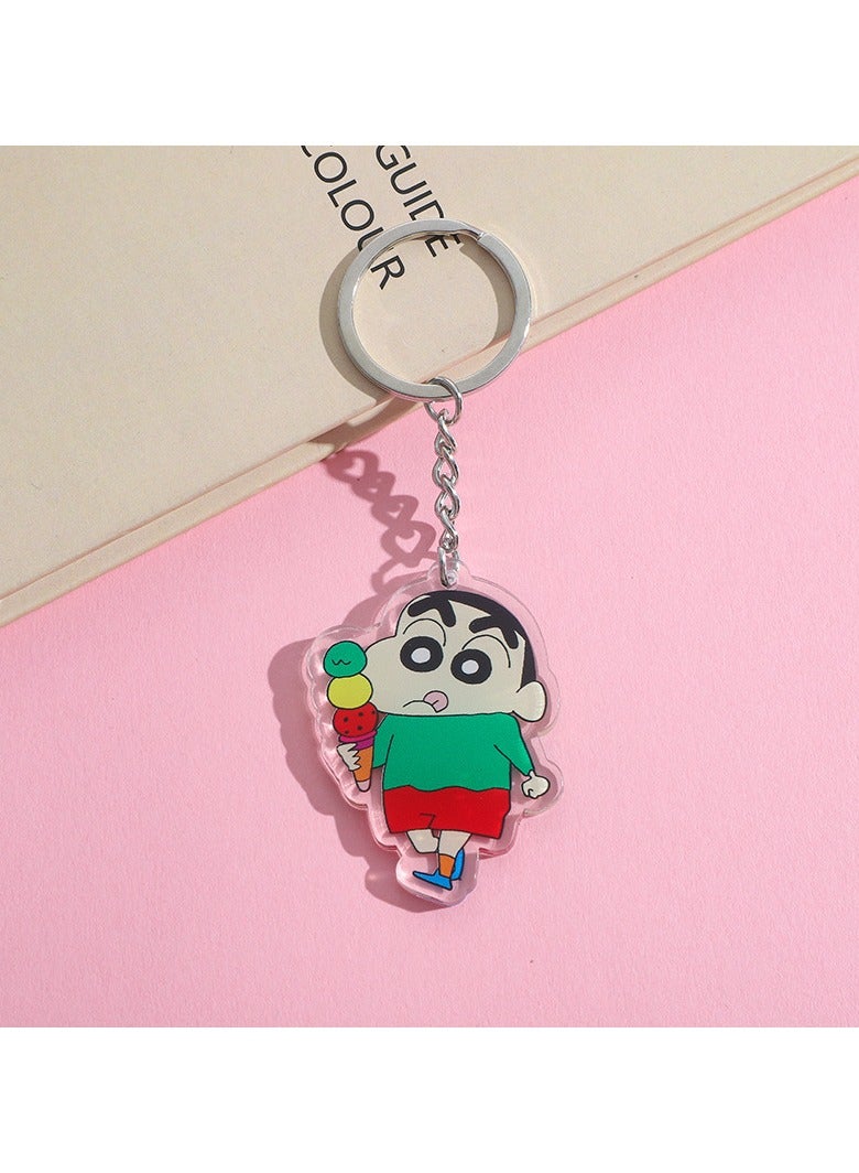 1-Piece  Cute Crayon Shin Chan Acrylic Keychain
