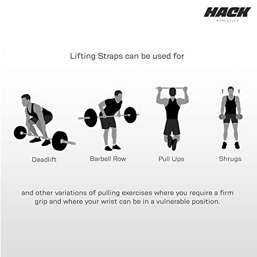 Hack Athletics Premium 24" Weight Lifting Straps for Weightlifting, Bodybuilding, Powerlifting, Strength Training, & Deadlifts - Men & Women - Cotton Straps with 5MM Padded Neoprene - Image 4