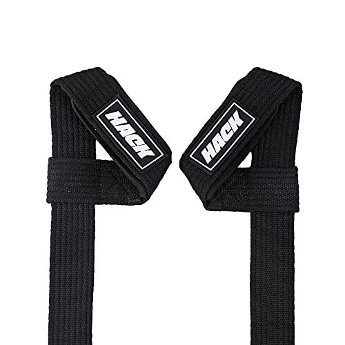 Hack Athletics Premium 24" Weight Lifting Straps for Weightlifting, Bodybuilding, Powerlifting, Strength Training, & Deadlifts - Men & Women - Cotton Straps with 5MM Padded Neoprene - Image 1