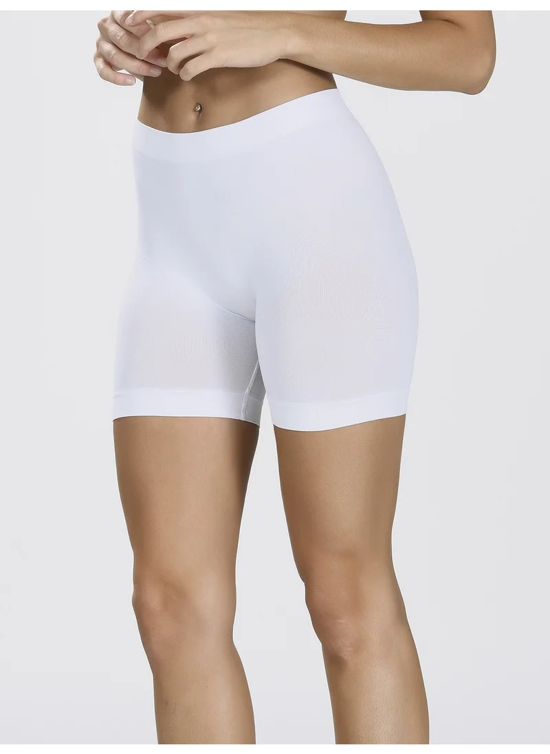 إن بي بي Seamless High Waist Long Shorts Tan