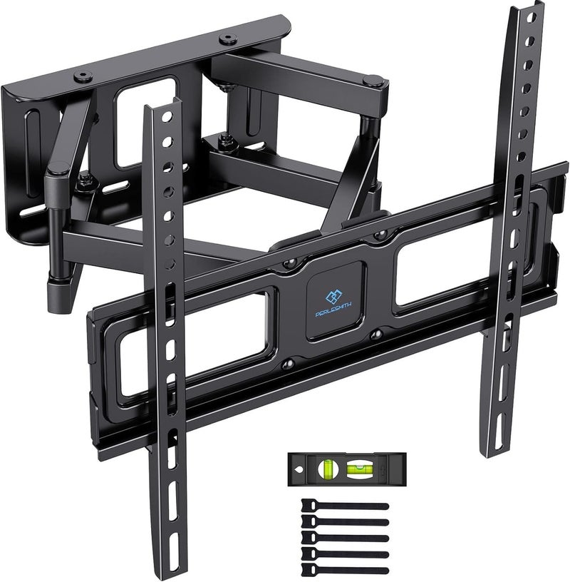 PERLESMITH TV Wall Mount, Swivelling Tilting TV Bracket for 26-65 Inch Flat & Curved TVs or Monitors up to 45 kg, Max. VESA 400 x 400 mm - Image 1