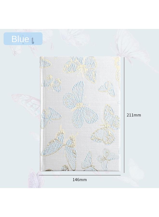 Bluejw Simple Small Fresh Antique High-level Butterfly Creative Notebook Hardcover A5 Notepad Student Horizontal Line Diary - Image 1