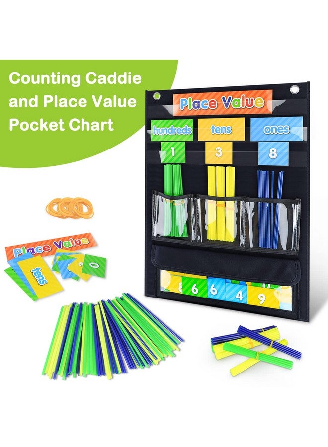 Eamay Counting Caddy & Place Value Pocket Chart For Classroom And Homeschool(Black) - Image 3