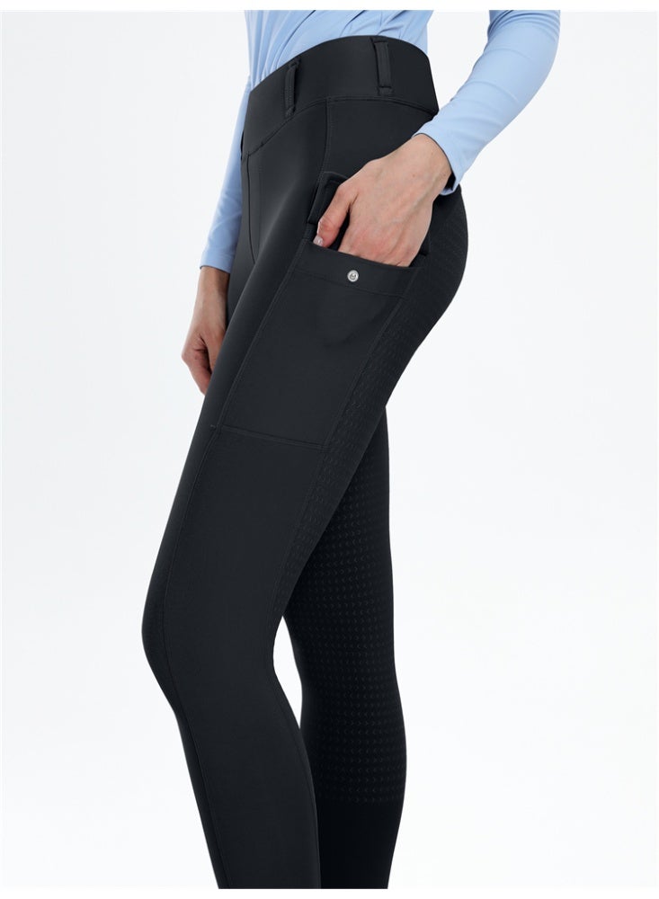 عام النساء الفروسية السراويل مع جيوب ركوب الخيل طماق مقعد كامل سيليكون المؤخرات بانت السيدات - Image 2