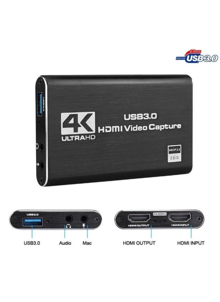أواسيس لينك بطاقة التقاط فيديو بدقة 4K - منفذ USB 3.0، ومنفذ HDMI Loop Out، وميزة التوصيل والتشغيل للألعاب/البث المباشر  - Image 2