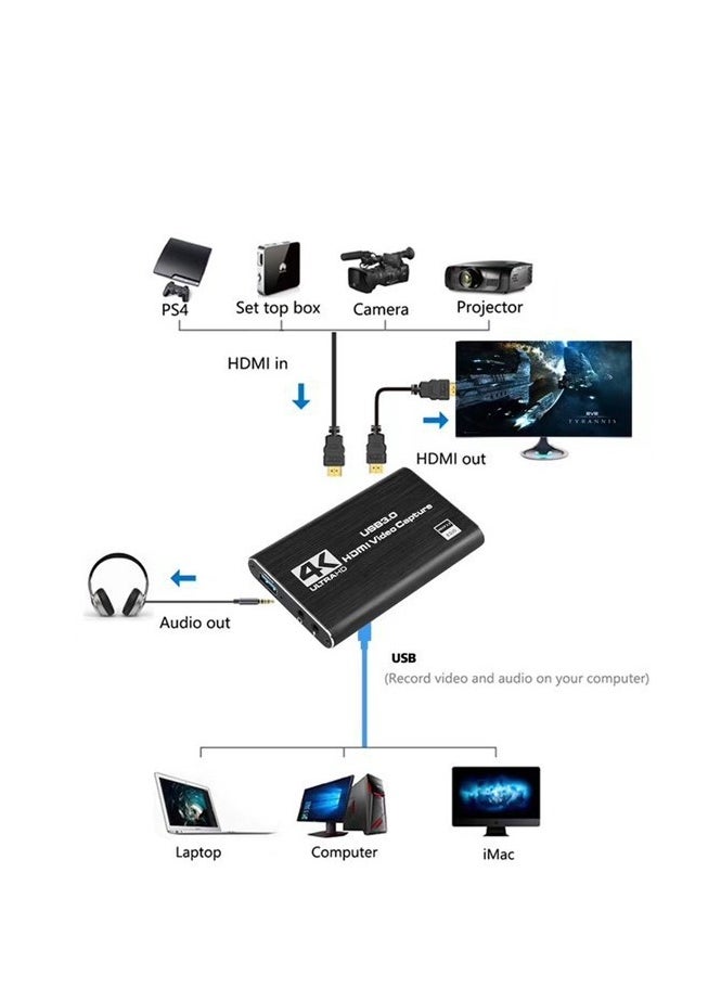 أواسيس لينك بطاقة التقاط فيديو بدقة 4K - منفذ USB 3.0، ومنفذ HDMI Loop Out، وميزة التوصيل والتشغيل للألعاب/البث المباشر  - Image 4