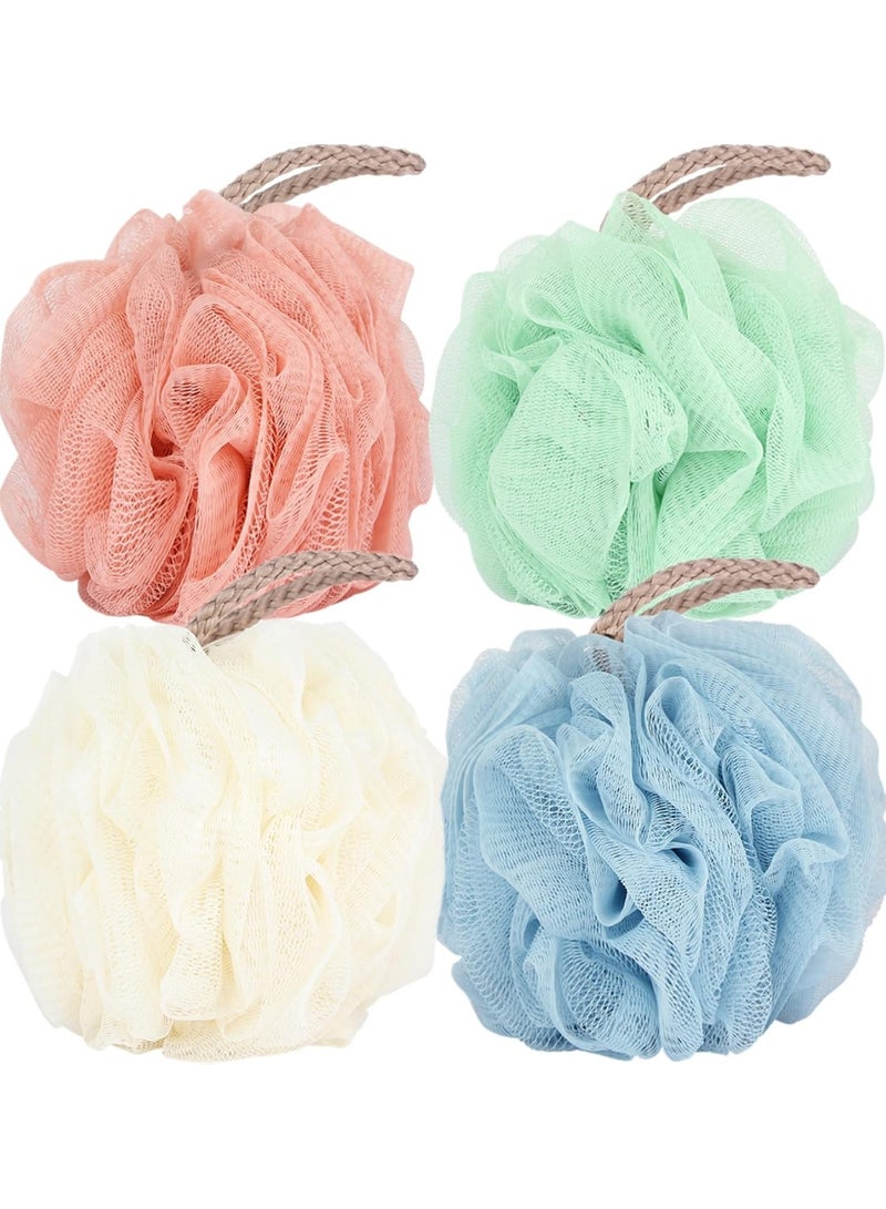 إسفنجة استحمام، ليفة استحمام، 75 جرام، شبكية، ربطات شعر، ليفة استحمام، ليفة استحمام للجسم - عبوة من 4 قطع - Image 1