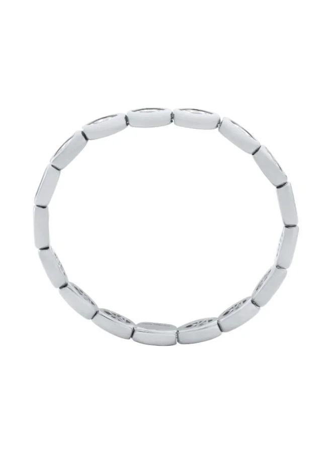 Michael Kors  Michael Kors Silver Tone Marquise Stretch Tennis Bracelet for Women | Best Price UAE