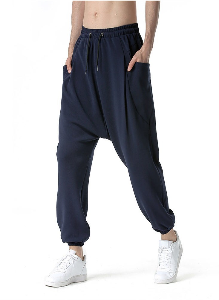 Loquat - Men's Big Pocket Loose Harun Sweatpants - Image 1