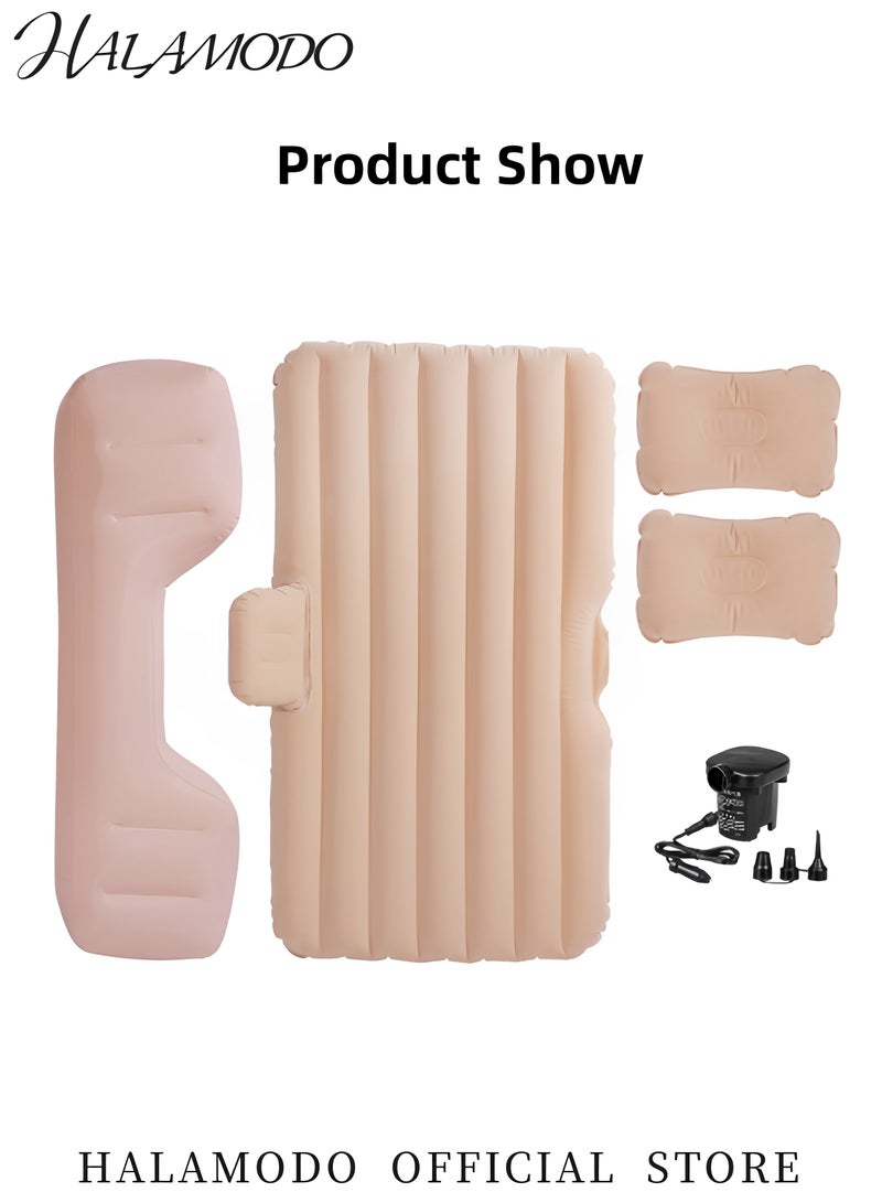 Car Air Mattress Backseat Air Bed with Pump Kit Portable Back Seat Travel Air Mattress Camping Vacation Blow up Bed Cushion Sleeping Pad with 2 Pillows Universal Fit - Image 3