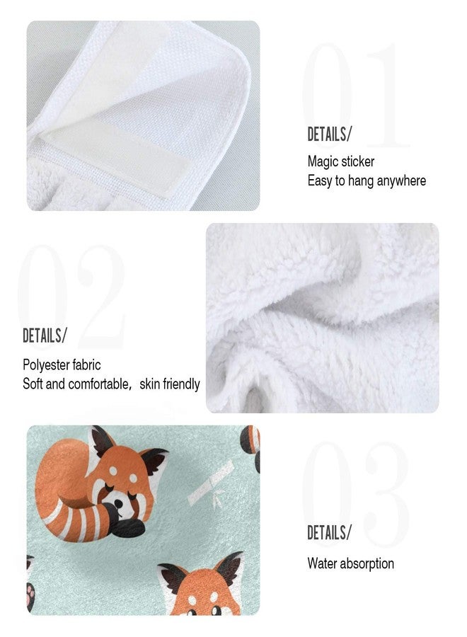 KEEPREAL Cute Red Panda Kitchen Towels Set of 2, 12 X 17 in Soft Hand Towels or Dishcloths with Hanging Loop, Absorbent Hand Towel for Bathroom Kitchen Décor - Image 5