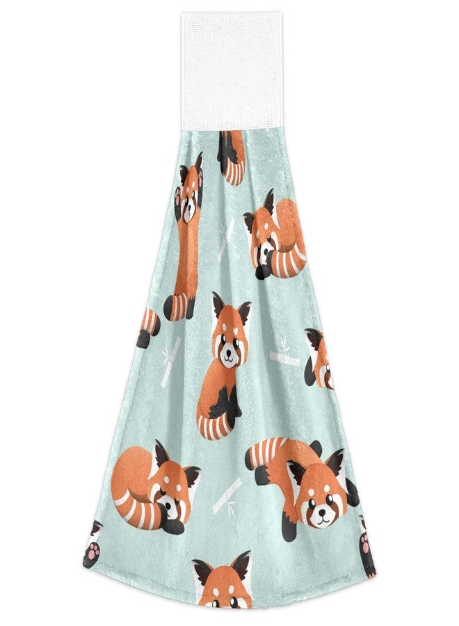 KEEPREAL Cute Red Panda Kitchen Towels Set of 2, 12 X 17 in Soft Hand Towels or Dishcloths with Hanging Loop, Absorbent Hand Towel for Bathroom Kitchen Décor - Image 2
