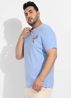 Instafab Plus Men's Pastel Blue Open Mind T-Shirt  - Image 3